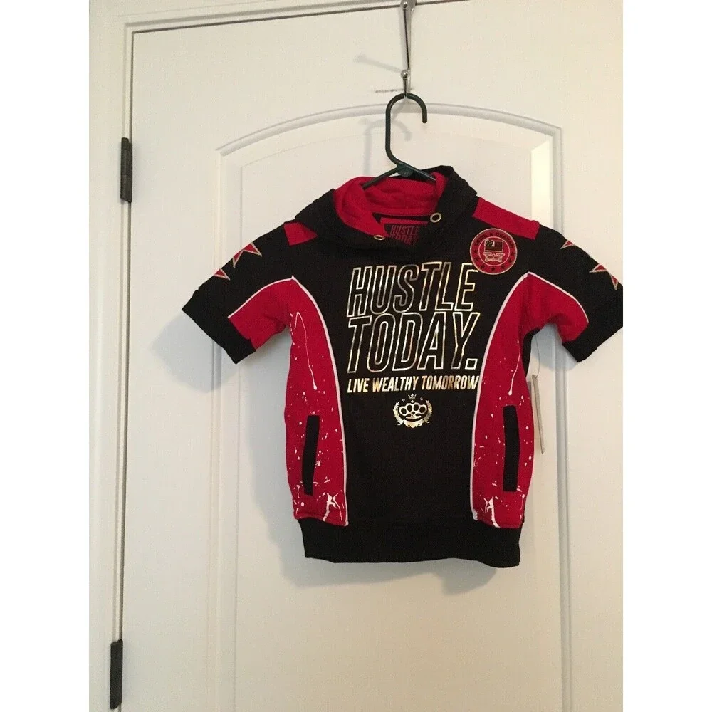 Smith & Graham Boys Short Sleeve Hoodie Pullover Size 4